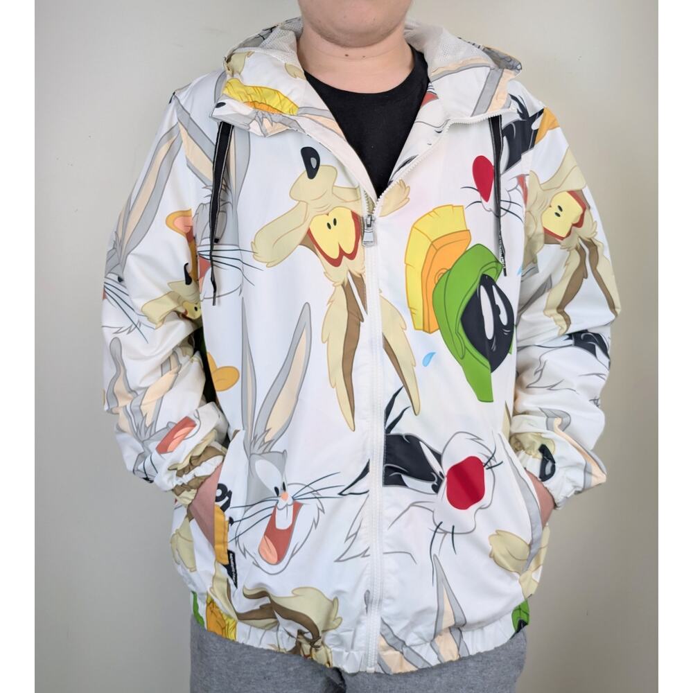 Looney Tunes Members Only Mens Jacket Windbreaker Large Multicolor Streetwear - Picture 2 of 13